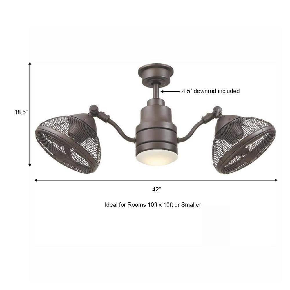 Home Decorators Collection Pendersen 42 in Integrated LED IndoorOutdoor Espresso Bronze Ceiling Fan with Light Kit and Remote Control