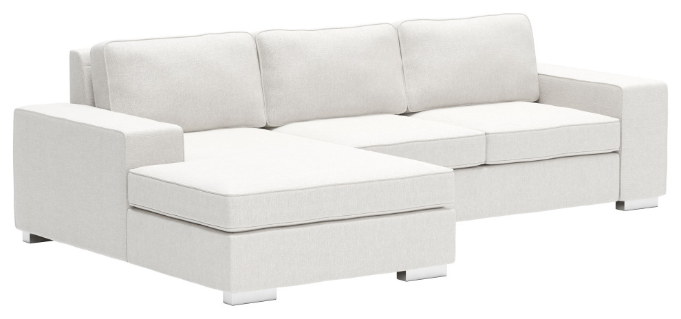 Brickell Sectional White   Contemporary   Sectional Sofas   by Zuo Modern Contemporary  Houzz