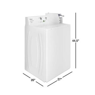 Whirlpool 3.3 cu. ft. White Commercial Top Load Washing Machine Coin Operated CAE2745FQ