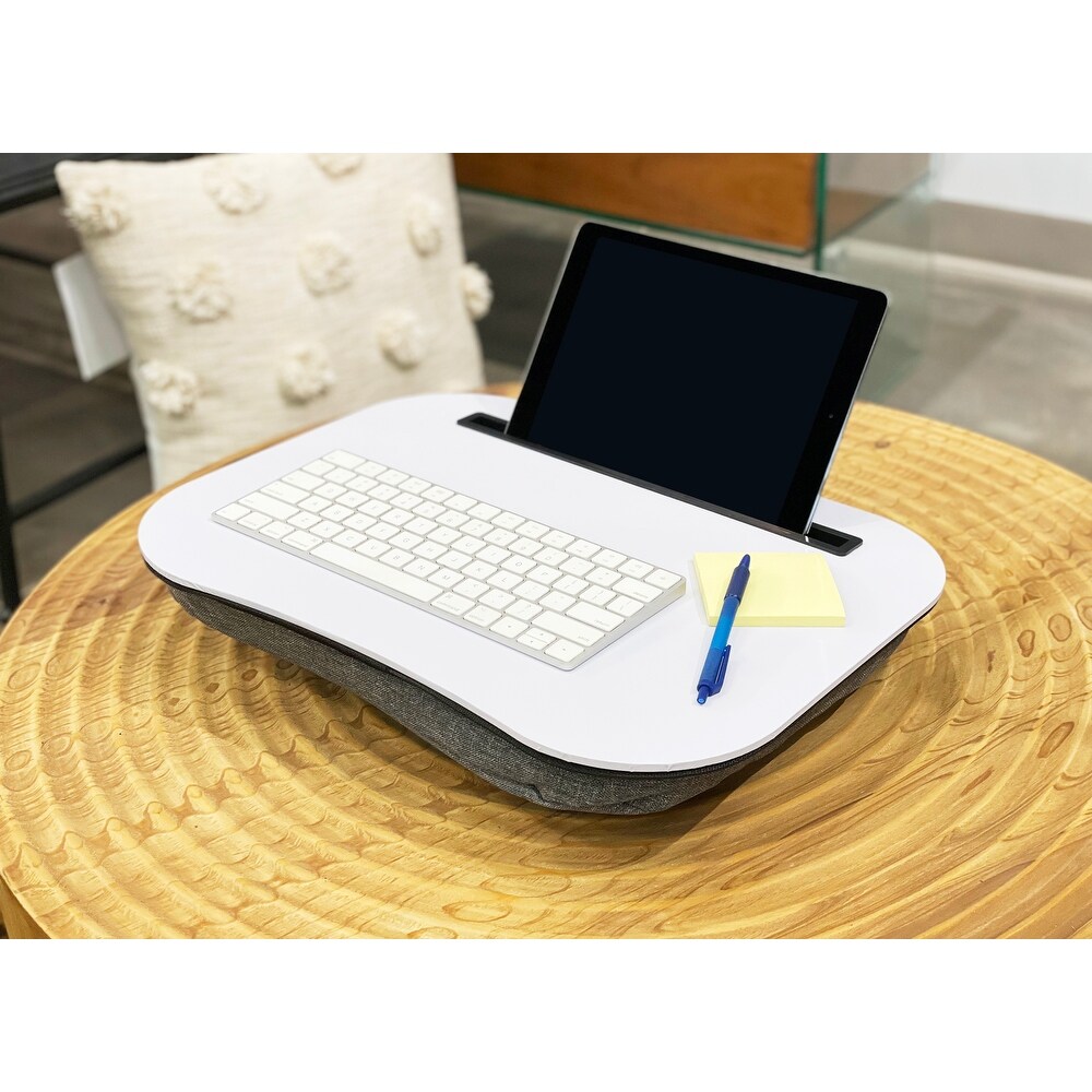 Rae Dunn Cushion Backed Laptop Desk   BEE YOU