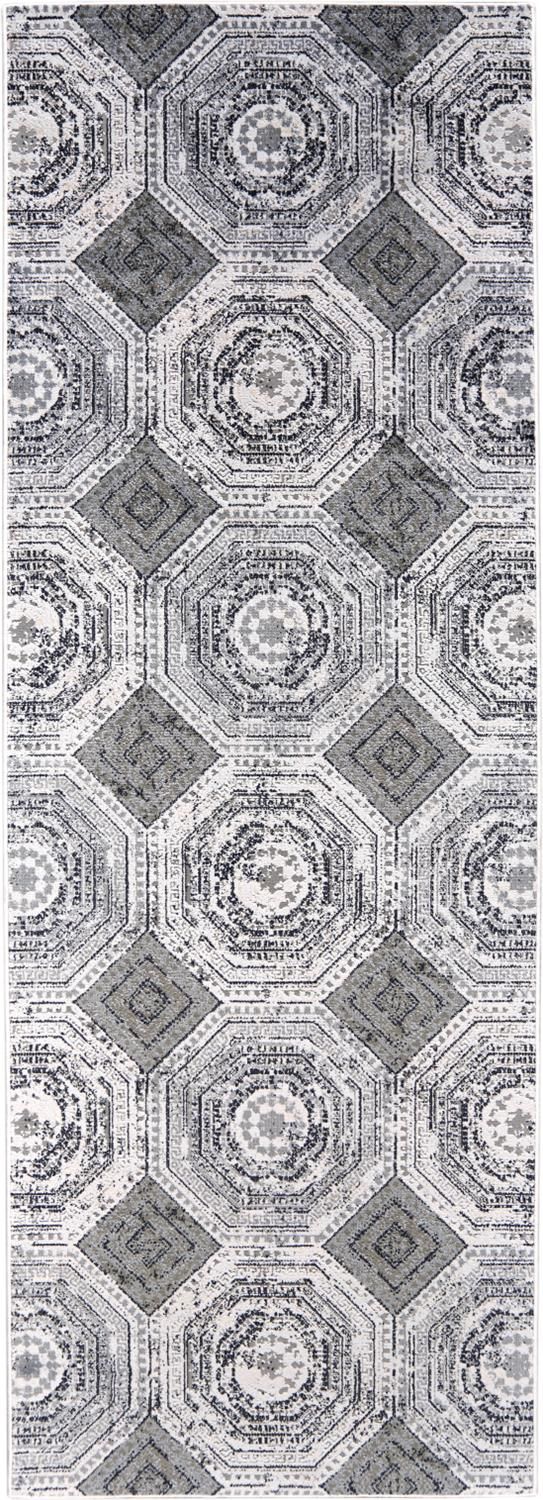 Crowford White and Gray Rug by BD Fine