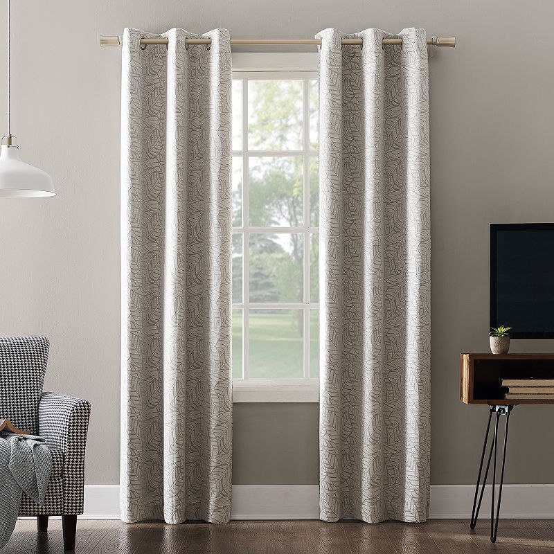 Sun Zero 2-pack Kalmar 100% Blackout Theater Grade Botanical Grommet Window Curtain