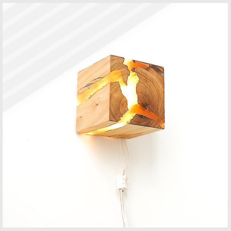 Wandleuchte Innen Holz，hlzerne Riss Wand Lampen Led 5w Wandlampe Innen Holz Nachtlampe Nachtlicht Warmwei Fr Schlafzimmer Korridor Bar Treppe Innenbel