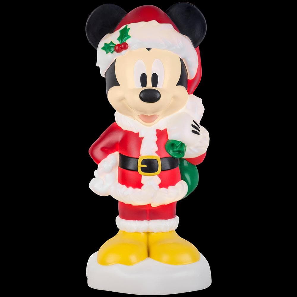 2 ft. Tall White Lighted Christmas Outdoor Decor-Mickey with Gifts-Disney G-115283