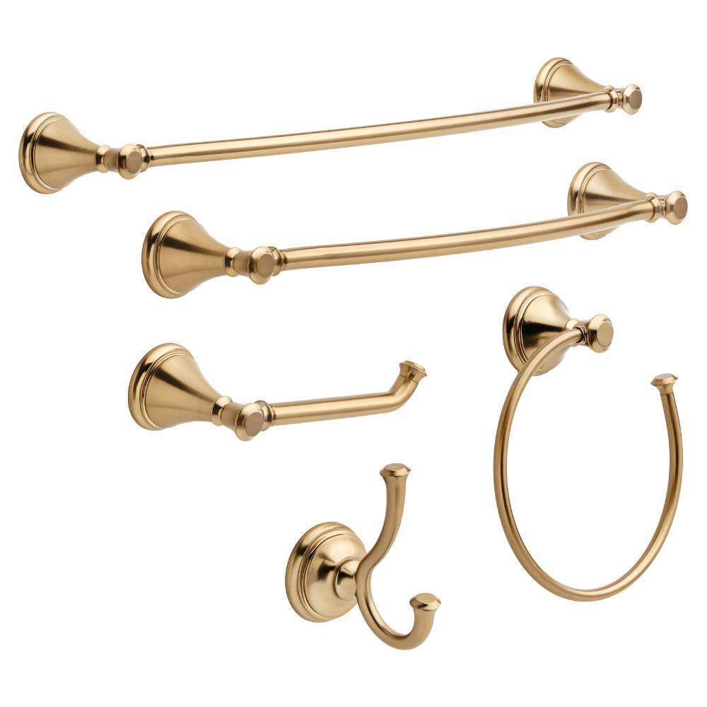 Delta Cassidy 24 in. Double Towel Bar in Champagne Bronze 79725-CZ