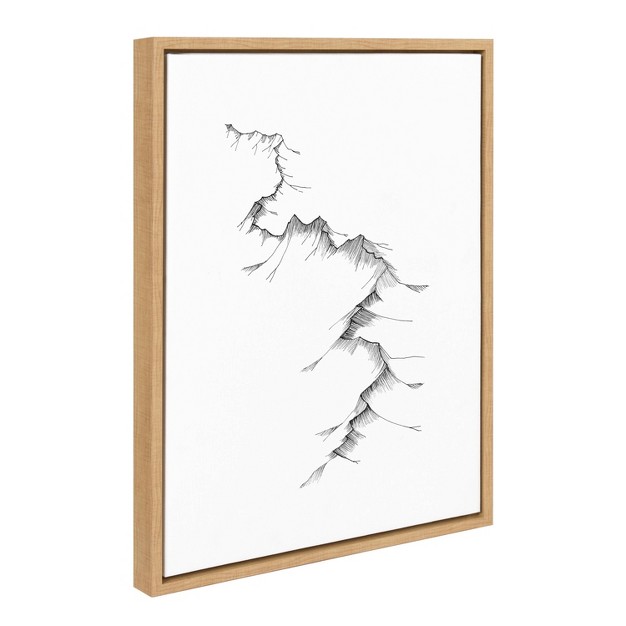 X 24 quot Sylvie Mountains By Viola Framed Wall Canvas Natural Kate amp Laurel All Things Decor