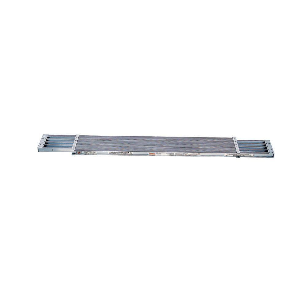 Werner 8 ft. - 13 ft. Aluminum Extension Plank with 250 lb. Load Capacity PA208