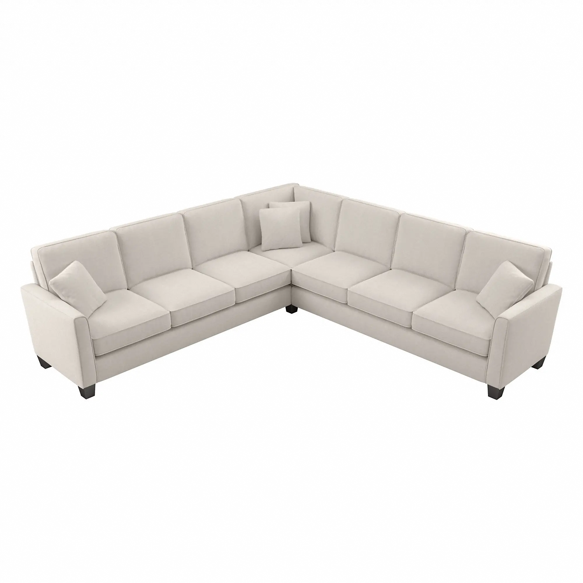 Flare Light Beige Microsuede L Shaped Sectional - Bush Furniture