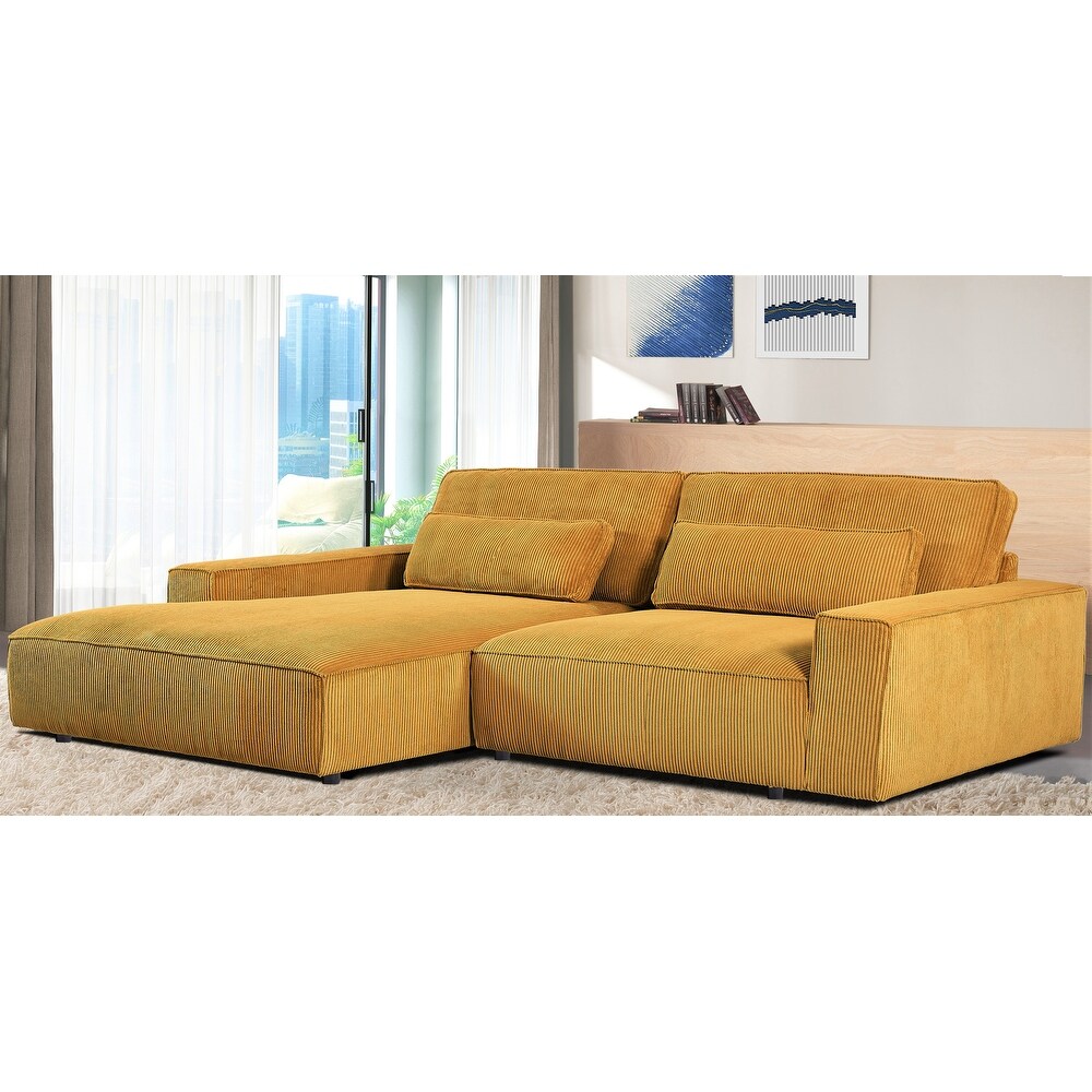 US Pride Furniture 105.52''W Oversized Faing Chaise Sectional Sofa