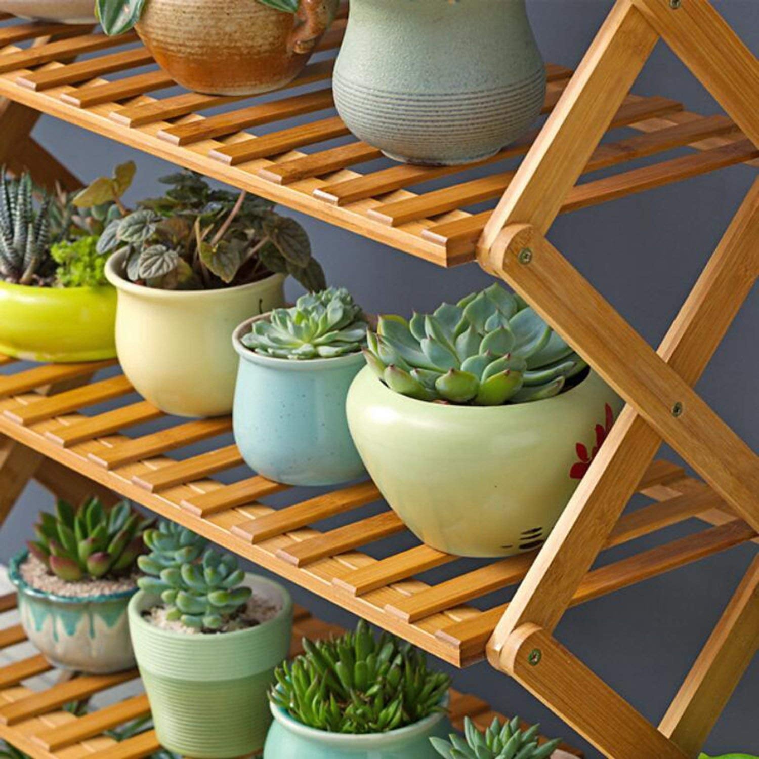 Flower Pot Plant Stand Flower Planter Rack Shelf Shelves Organizer Garden 5 Tiers