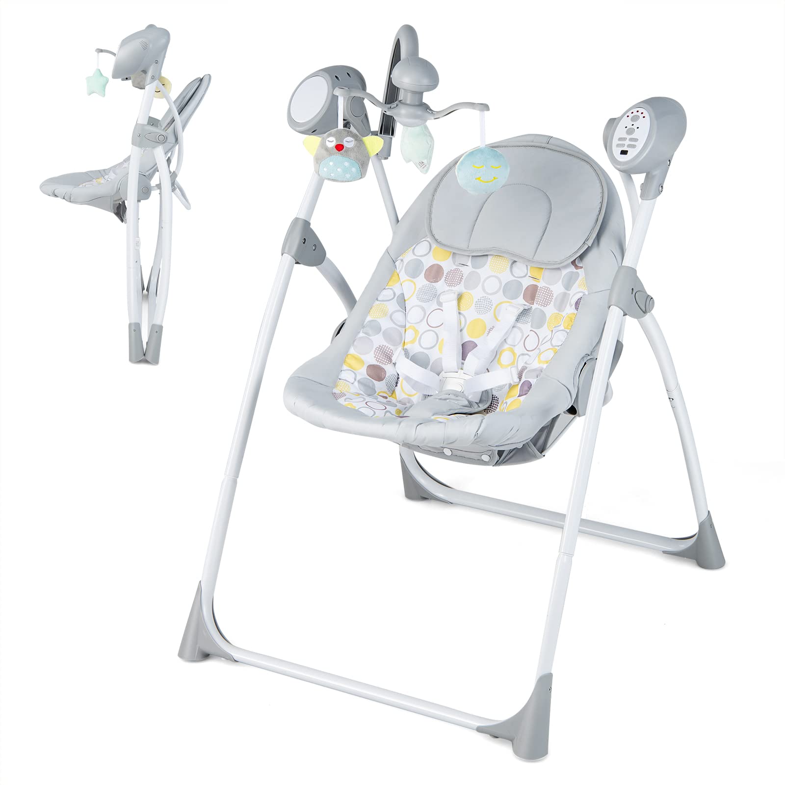 Costzon Baby Swings for Infants, Electric Compact Swing Chair for Toddlers