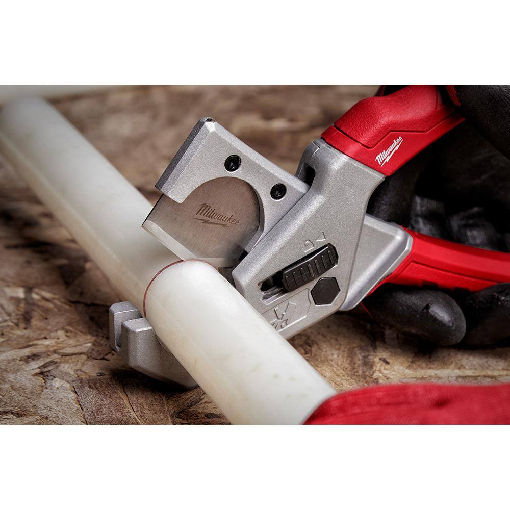 MW 1 in. PEX and Tubing Cutter with 12 in. PVC Saw and 10-Pieces Screwdriver Set 48-22-4204-48-22-0212-48-22-2710