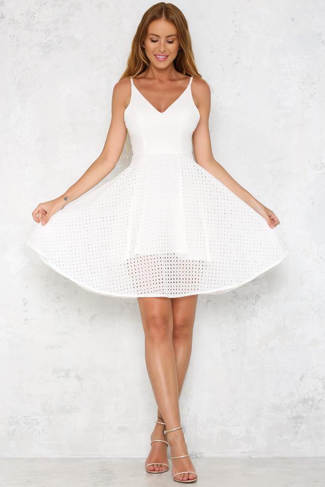 Kisses From Rome Dress White