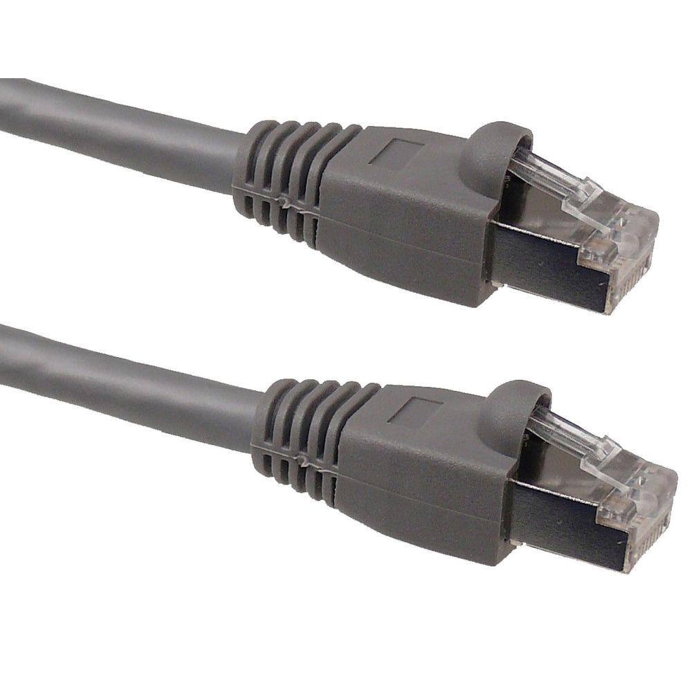 NTW 15 ft. Cat6a Snagless Shielded (STP) Network Patch Cable Gray 345-S6A-015GY