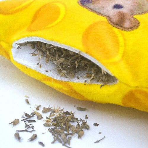 Meowijuana Get Cheesy Mouse and Cheese Refillable Plush Cat Toy with Catnip