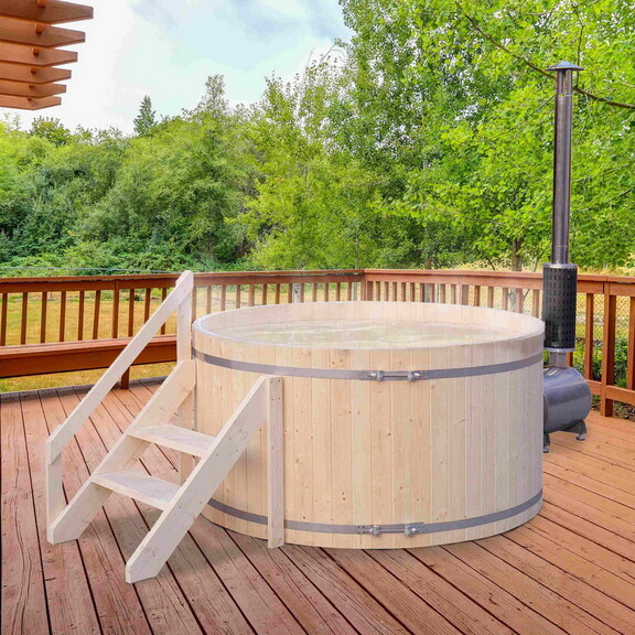 ALEKO PEWSHTUB AP Wood Fired Hot Tub and Ice Bath ...