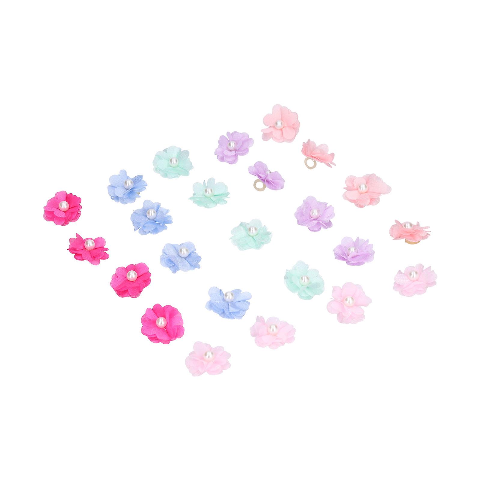 Pet Dog Flower Rubber Band Small Dog Top Knot Small Grooming Accessories For Teddy Random Color