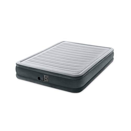 Intex Comfort Plush Mid Rise Dura-Beam Airbed with Internal Electric Pump， Bed Height 13