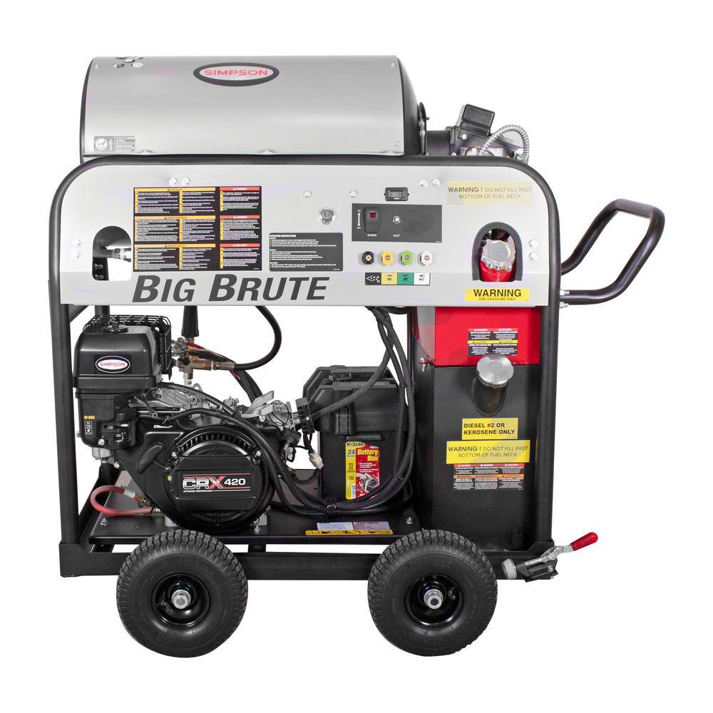 SIMPSON 4000 PSI at 4.0 GPM CRX 420 (49 State) with Comet Industrial Triplex Pump Hot Water Professional Gas Pressure Washer 65129