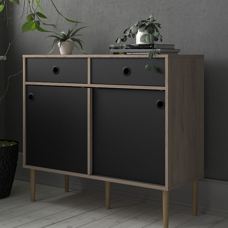 Tvilum 2 Drawer Sideboard with 2 Sliding Doors