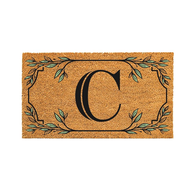 X 16 quot Monogram Coir Mat Letter quot c quot