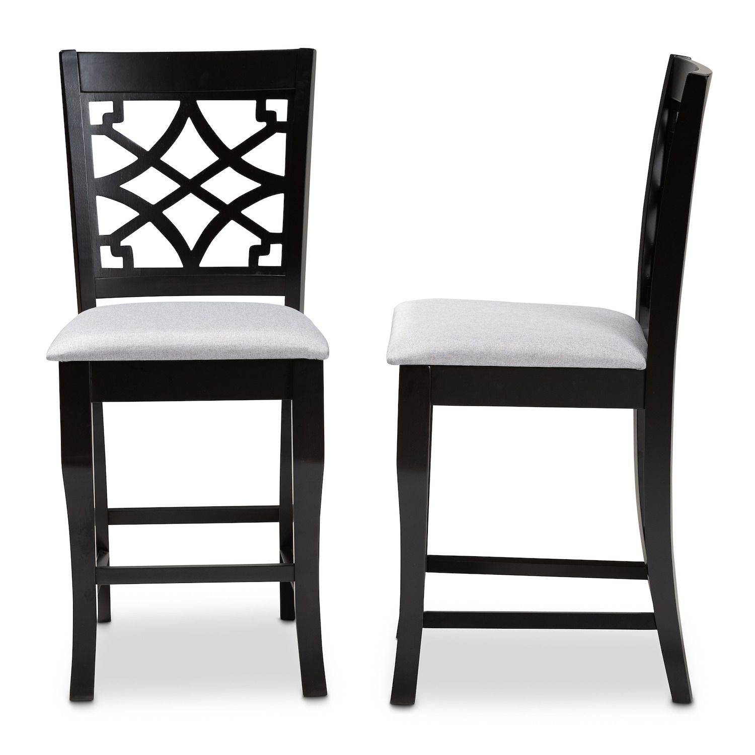 Baxton Studio Nisa Counter Stool 2-piece Set