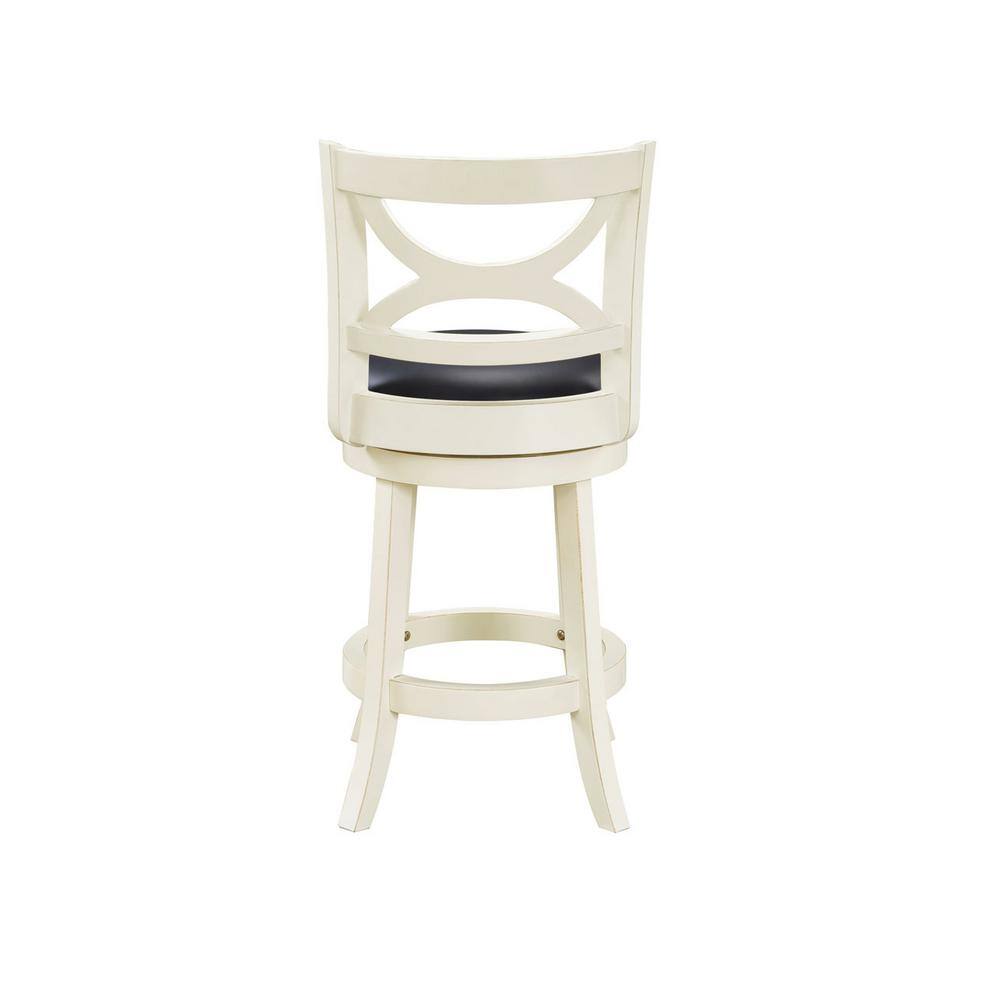 Boraam Florence 24 in. Cream Swivel Cushioned Bar Stool 43724