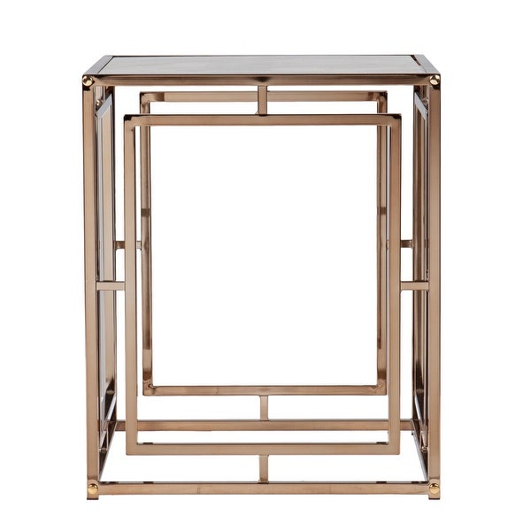 SEI Furniture Simons Faux Marble Side Table