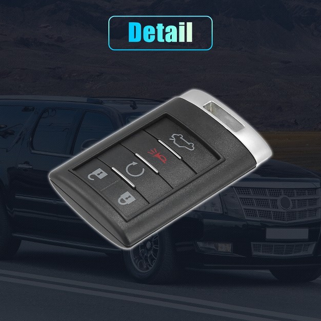 Unique Bargains 5 Button Keyless Entry Remote Key Shell Cover For Cadillac Cts Dts Sts 2008 2010 Black 1 Pc