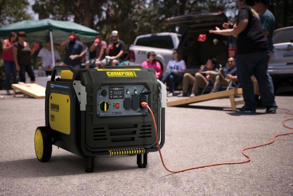 Champion 8500 Watt Portable Electric Start Inverter Generator with Quiet Technology and CO Shield ;