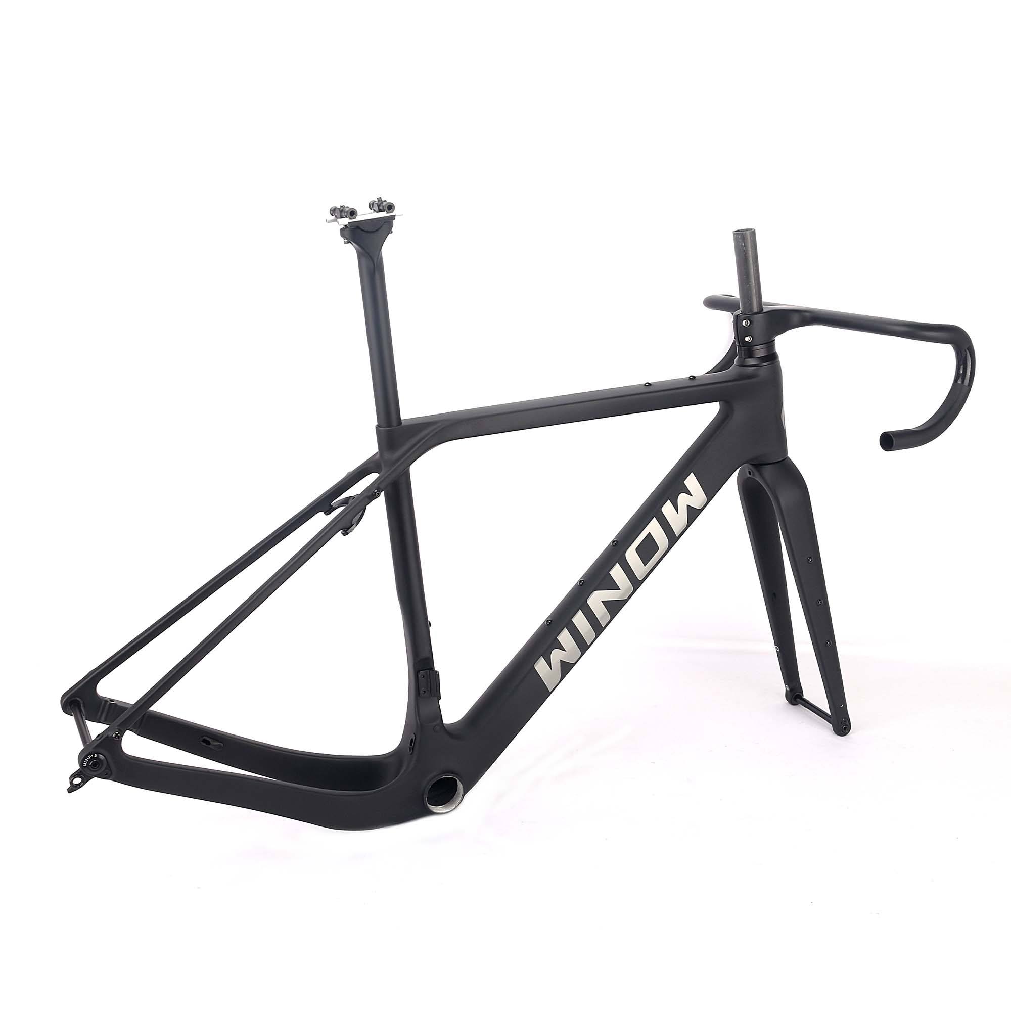 New  GF23 700*50C BB386 or T47 Carbon gravel cycling cyclocross bike frame with Logo