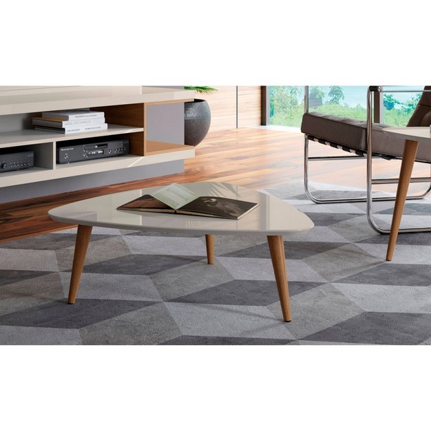 Utopia High Triangle Coffee Table With Splayed Legs Manhattan Comfort