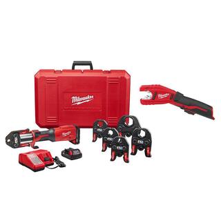 MW M18 18-Volt Lithium-Ion Brushless Force Logic Press Tool Kit with M12 Copper Tubing Cutter (2 -Tool) 2922-22-2471-20