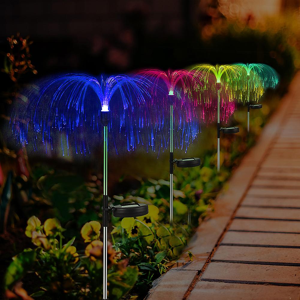 2 Pack Led Solar Lights Colorful Lights Garden Lawn Street Lights