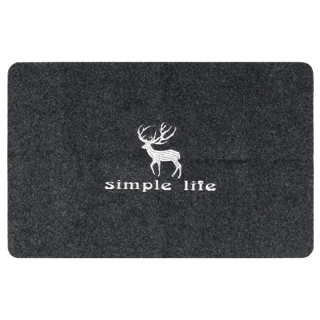 Unique Bargains Non slip Rubber Backing Indoor Outdoor Doormats