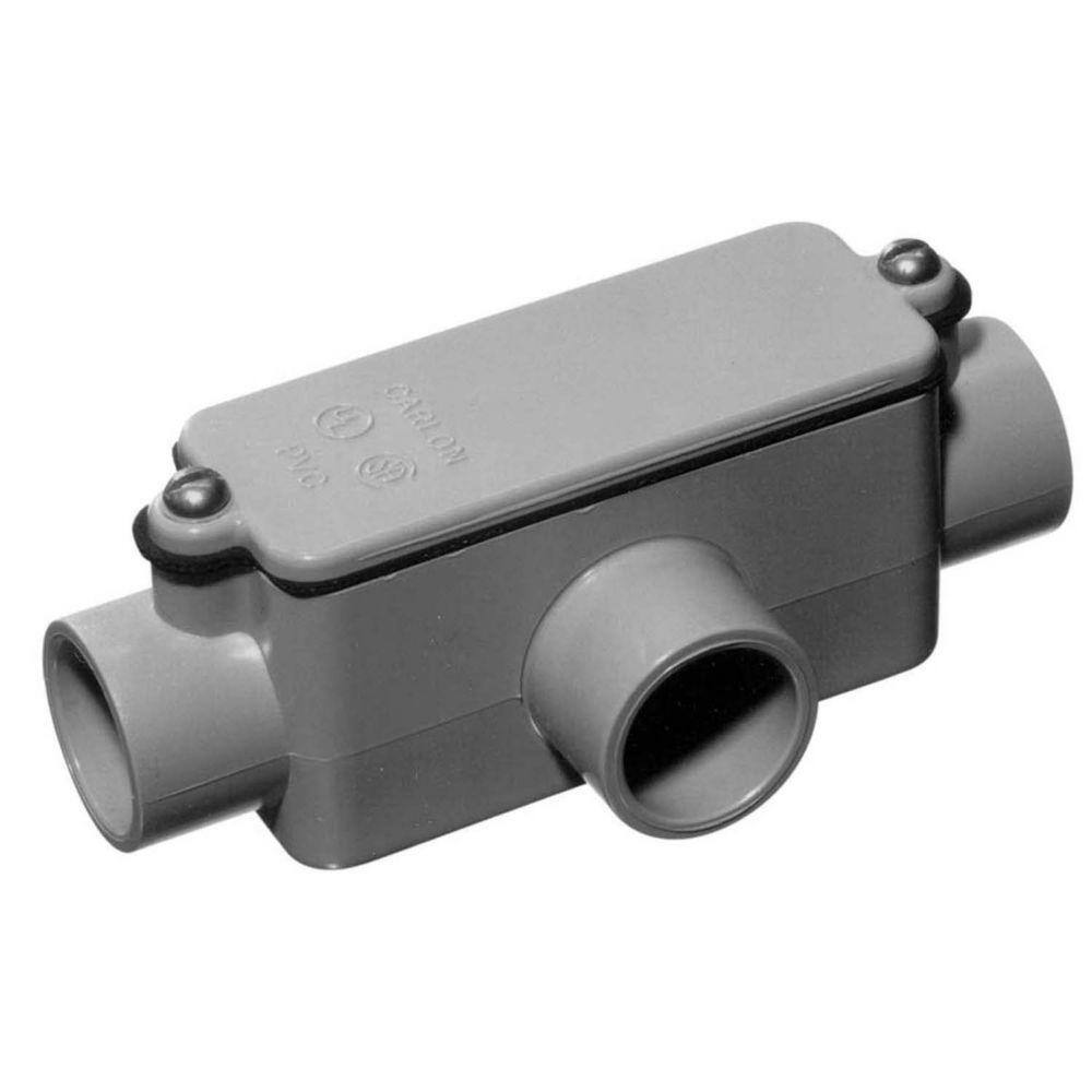 Carlon 12 in. Schedule 40 and 80 PVC Type-T Conduit Body E983D-8-HD