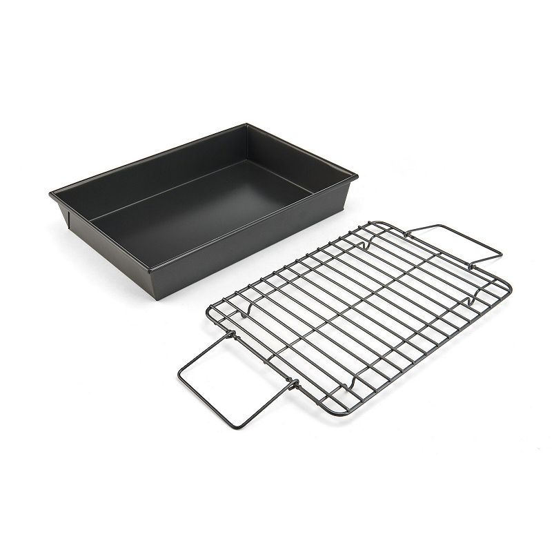 Chicago Metallic Pro Nonstick Roast and Broil Baking Pan with Rack