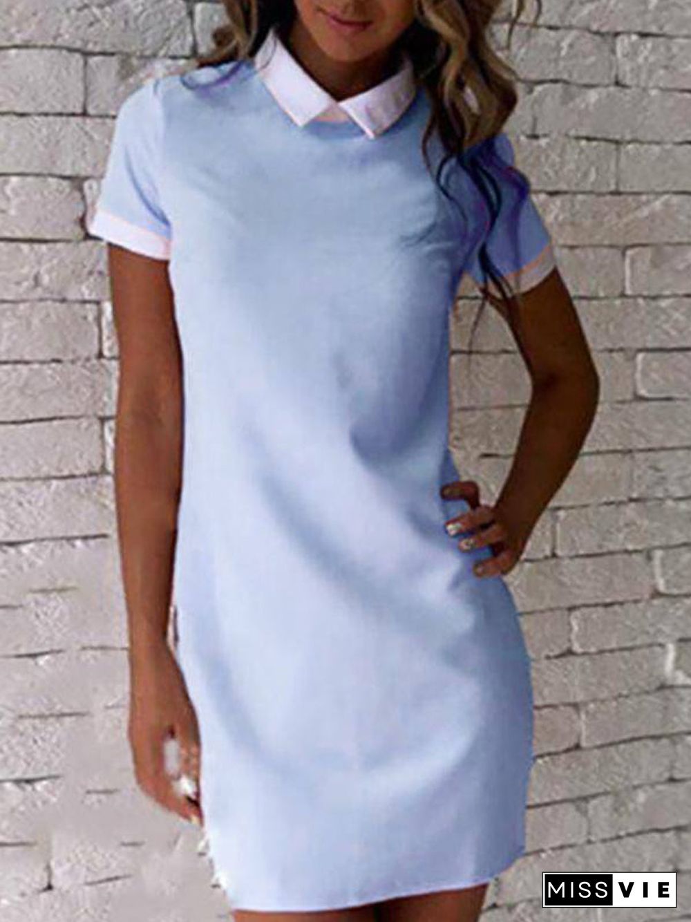 Mini Dress With Short Sleeves