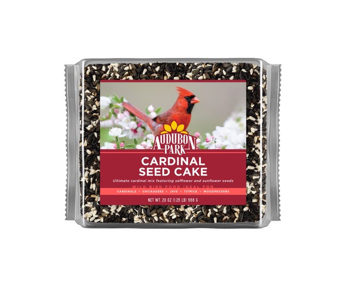 Audubon Park Cardinal Seed Cake Wild Bird Food， 20 oz. Cake