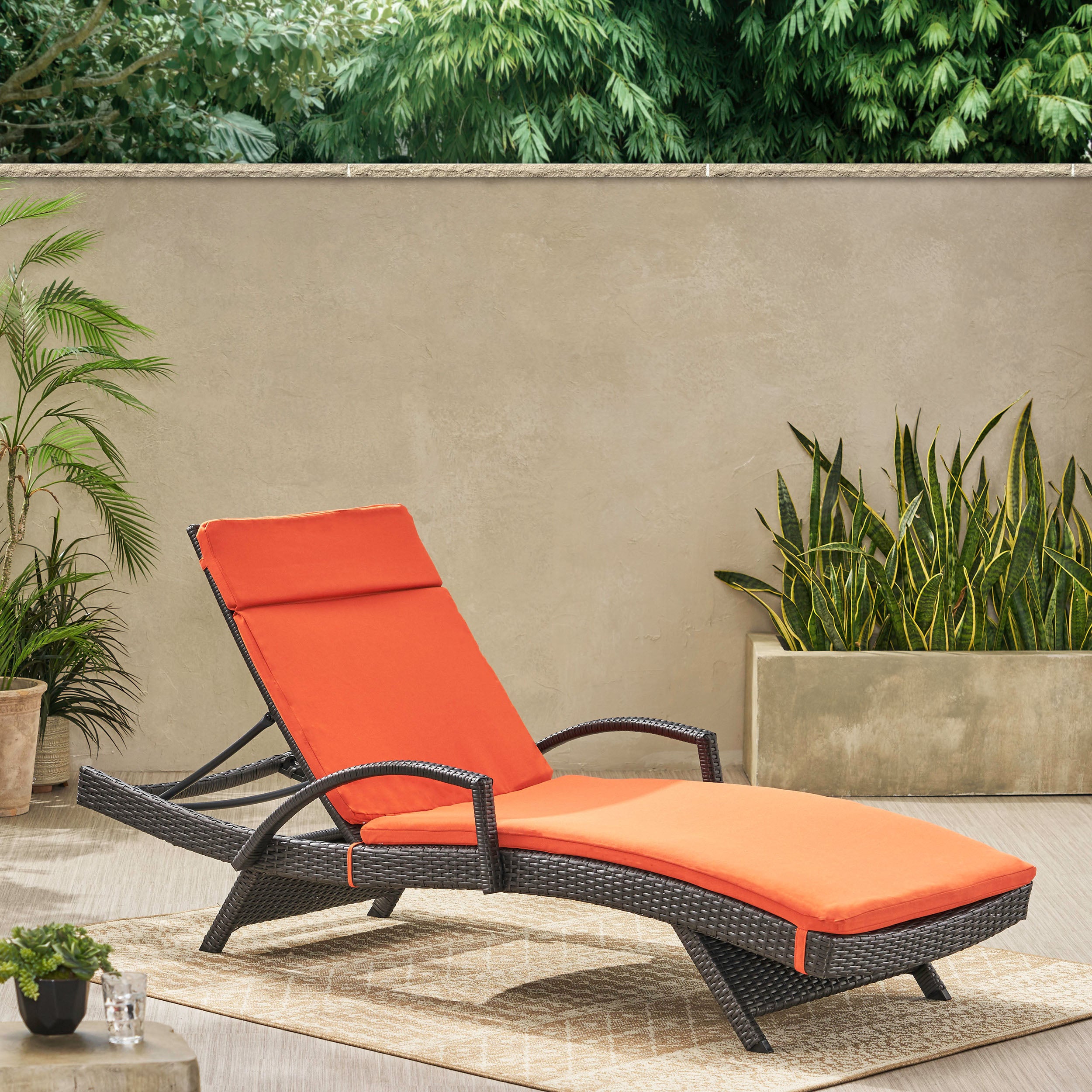 Soleil Outdoor Water Resistant Chaise Lounge Cushion