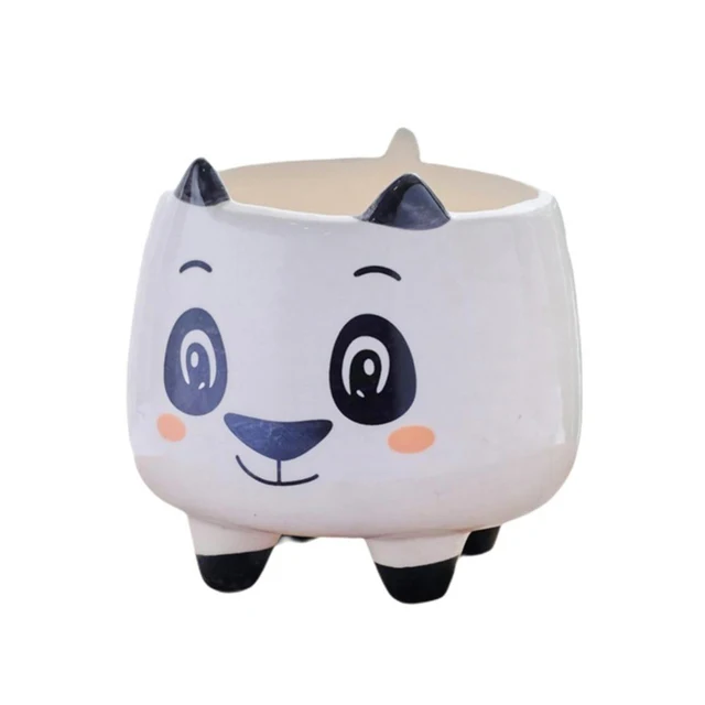 OEM Wholesale ceramic small animal dog shaped garden supplies succulent small planter cute planters for indoor