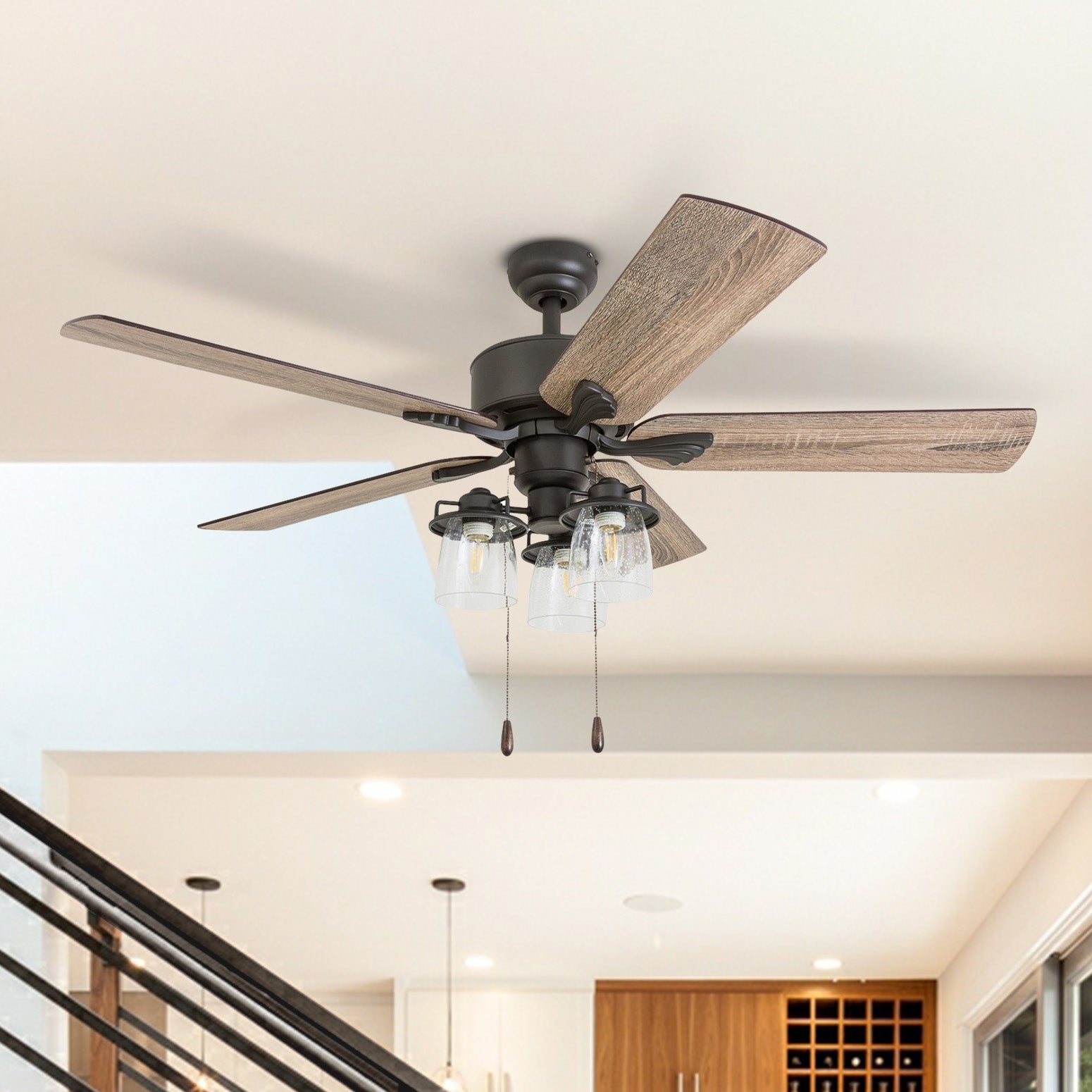 The Gray Barn Wildroot Farmhouse 52-inch Aged Bronze LED Ceiling Fan Shopping - The Best Deals on Ceiling Fans | 27985714