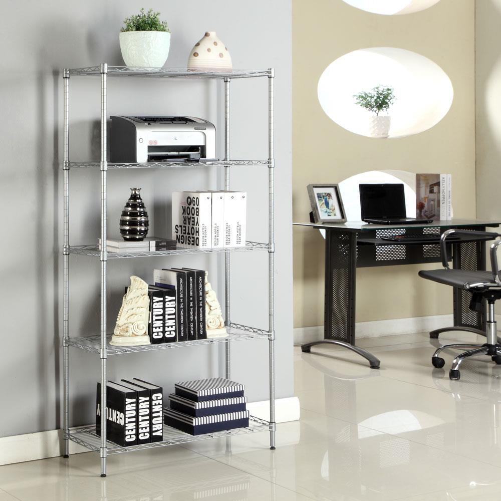 Ktaxon 5-Tier Wire Shelving Unit, Steel Storage Rack for Office Kitchen 30