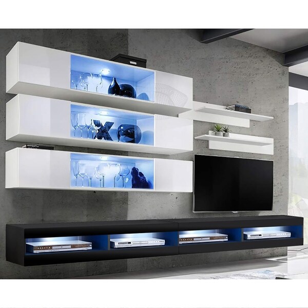 Fly J3 34TV Wall Mounted Floating Modern Entertainment Center