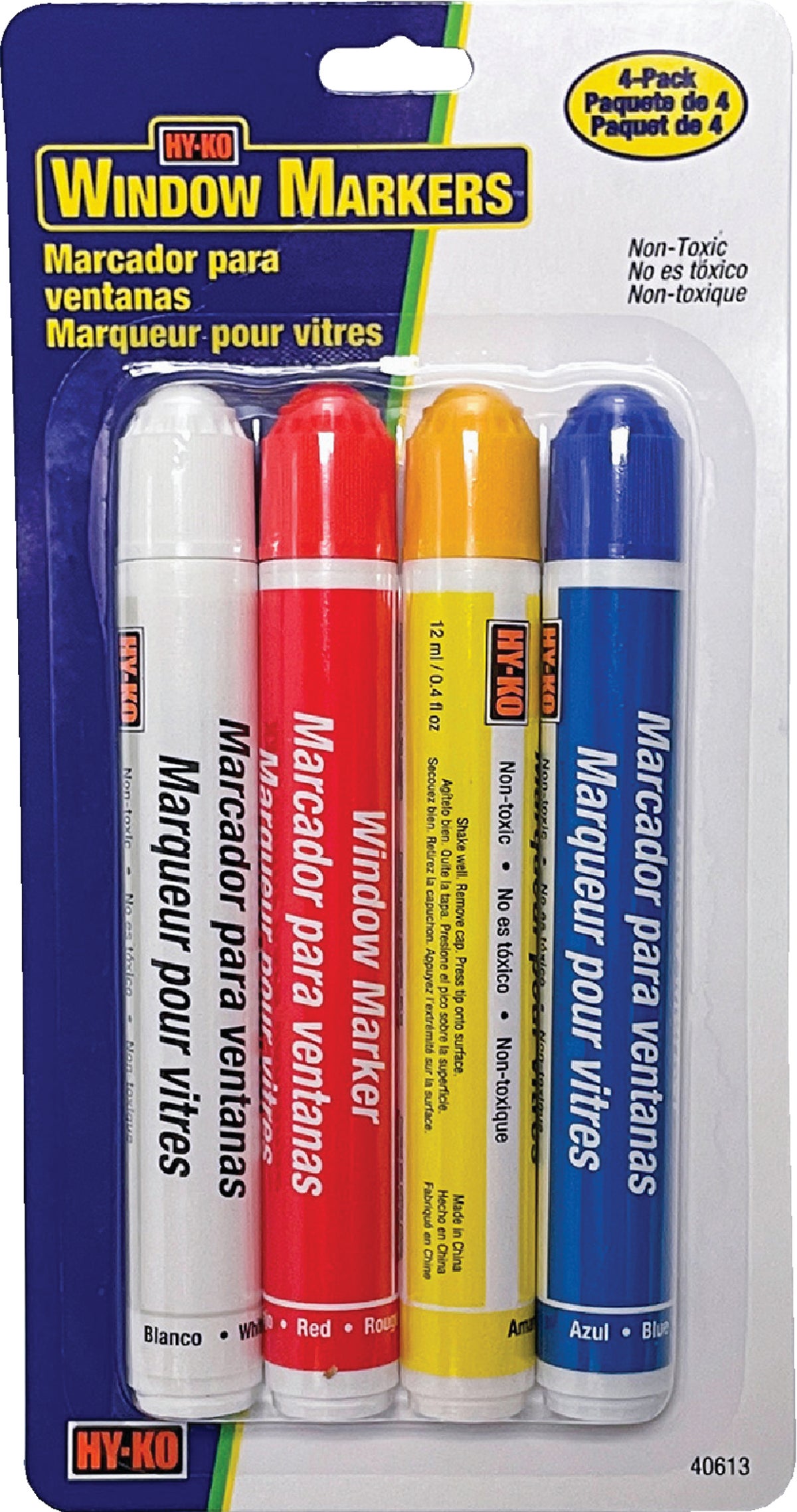 Hy-Ko Window Marker 4 Pk. Assorted