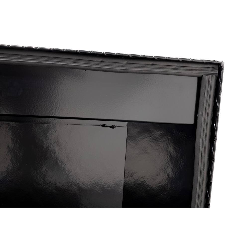 Weather Guard 62.5 in. Gloss Black Aluminum Compact Deep Truck Tool Box 137-5-03