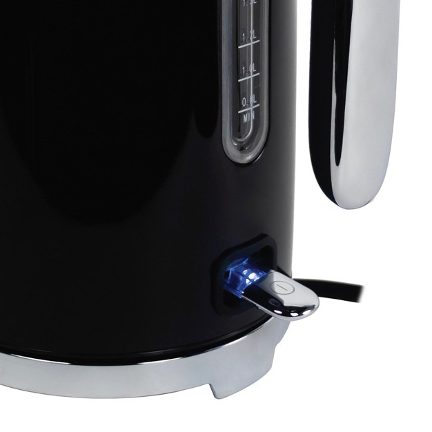 Vetta 1 75 qt Stainless Steel Retro Electric Kettle With Strix Controller Black