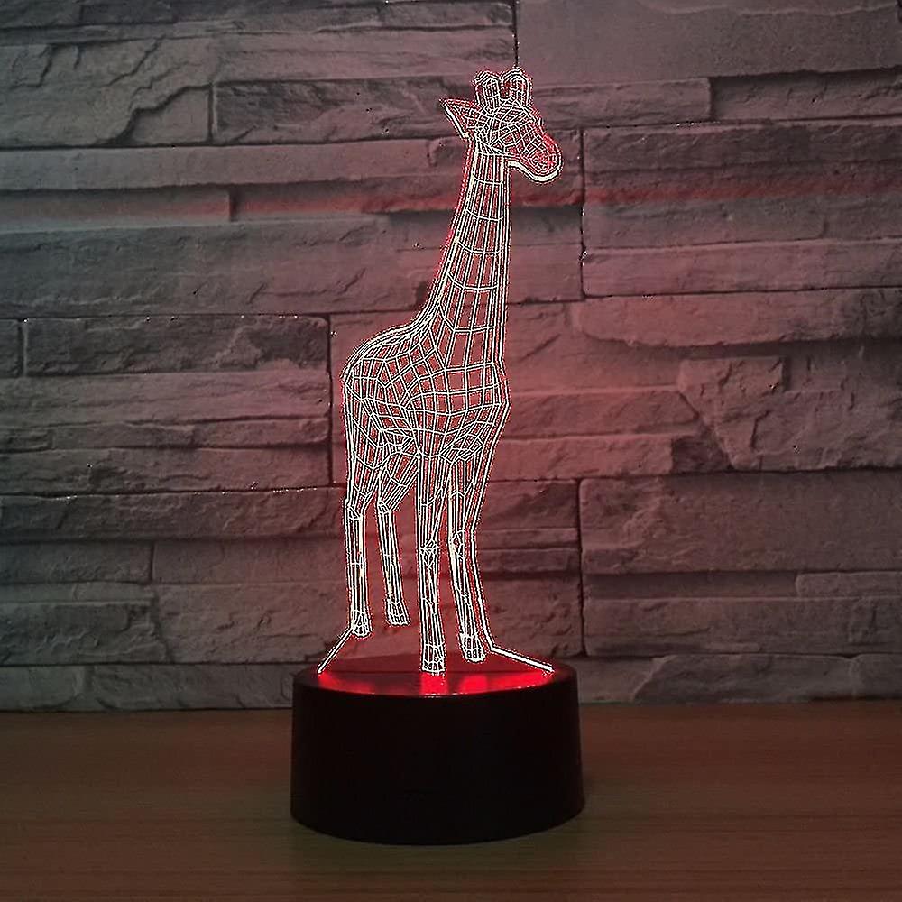 Animals Giraffe 3d Night Light Touch Led Table Desk Lamps 7 Color Changeable Desk Lamp Table Househo