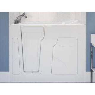 Universal Tubs Safe Premier 52.7 in. x 60 in. x 28 in. Left Drain Walk-In Non-Whirlpool Bathtub in White HD2853LWS-CP