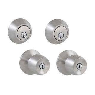 Defiant Brandywine Stainless Steel Single Cylinder Keyed Entry Project Pack B86L1BD